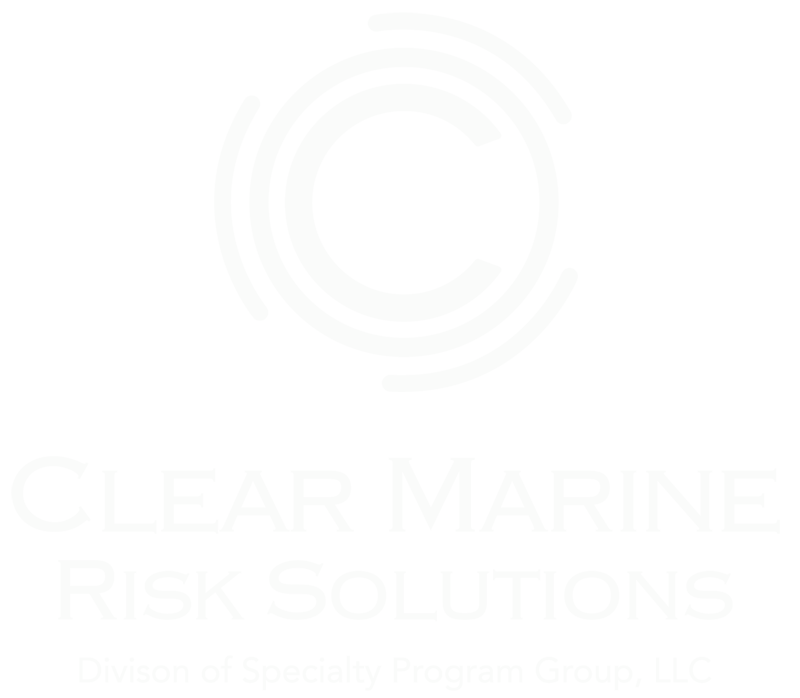 clear marine logo white