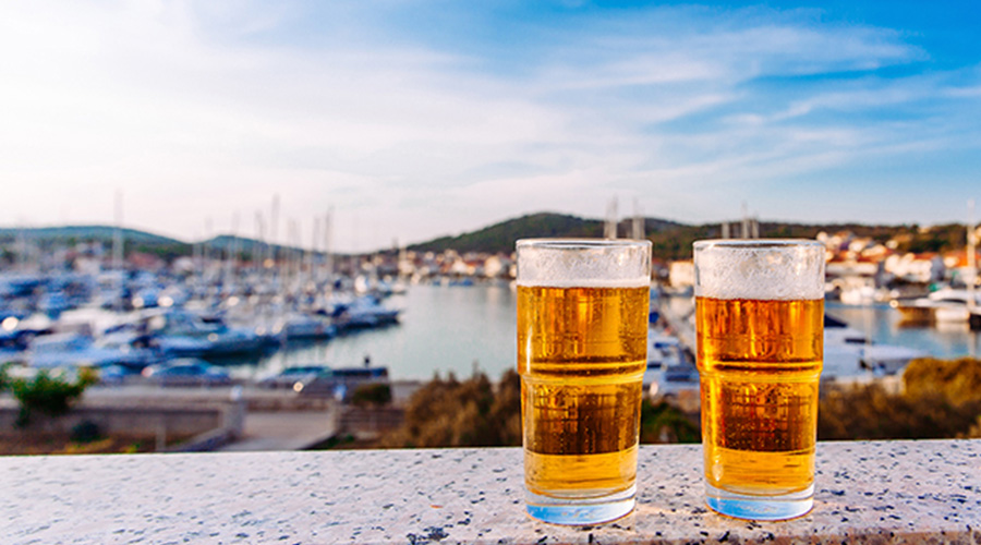 beers on the beach